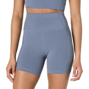 imageAmazon Essentials Womens Active FormFlex Buttery Soft High Waist Yoga Biker ShortsSlate Grey