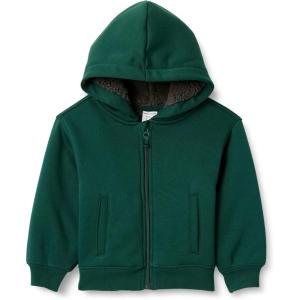 imageAmazon Essentials boys Sherpa Lined Hoodie SweatshirtDark Green