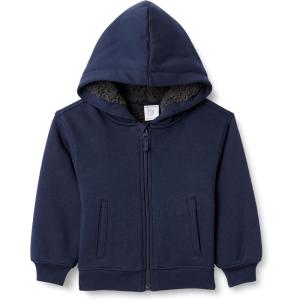 imageAmazon Essentials boys Sherpa Lined Hoodie SweatshirtNavy