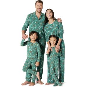 imageAmazon Essentials x Sofia Grainge Matching Holiday Family Pajama SetsDark Sage Green Holiday