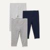 imageAmazon Essentials BabyGirls  UnisexBaby LeggingsLight Grey HeatherNavyStripe