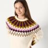 imageAmazon Essentials Demis Pick Womens OversizedFit Fair Isle Crewneck SweaterCream Caramel Chevron Knit