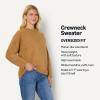 imageAmazon Essentials Demis Pick Womens OversizedFit Faux Mohair Crewneck SweaterCamel Heather