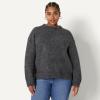imageAmazon Essentials Demis Pick Womens OversizedFit Faux Mohair Crewneck SweaterCharcoal Heather