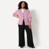 imageAmazon Essentials Demis Pick Womens OversizedFit MultiColor Heavyweight ButtonUp CardiganFuchsia Marl