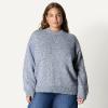 imageAmazon Essentials Demis Pick Womens OversizedFit MultiColor Heavyweight Crewneck SweaterBright Blue Marl