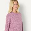 imageAmazon Essentials Demis Pick Womens OversizedFit MultiColor Heavyweight Crewneck SweaterFuchsia Marl