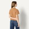 imageAmazon Essentials Demis Pick Womens RelaxedFit Faux Mohair Short Sleeve Sweater TopCamel Heather