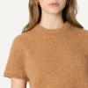 imageAmazon Essentials Demis Pick Womens RelaxedFit Faux Mohair Short Sleeve Sweater TopCamel Heather