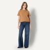 imageAmazon Essentials Demis Pick Womens RelaxedFit Faux Mohair Short Sleeve Sweater TopCamel Heather