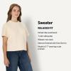 imageAmazon Essentials Demis Pick Womens RelaxedFit Faux Mohair Short Sleeve Sweater TopCream