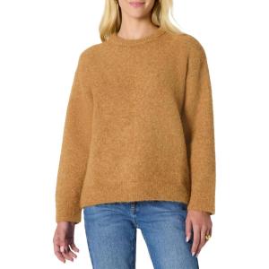 imageAmazon Essentials Demis Pick Womens OversizedFit Faux Mohair Crewneck SweaterCamel Heather