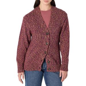 imageAmazon Essentials Demis Pick Womens OversizedFit MultiColor Heavyweight ButtonUp CardiganBurgundy Marl