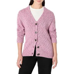 imageAmazon Essentials Demis Pick Womens OversizedFit MultiColor Heavyweight ButtonUp CardiganFuchsia Marl