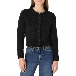 imageAmazon Essentials Demis Pick Womens RegularFit Faux Mohair ButtonDown CardiganBlack