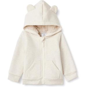 imageAmazon Essentials unisexbaby Sherpa Lined Full Zipper HoodieOatmeal Heather