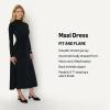 imageAmazon Essentials Demis Pick Womens Fit and Flare LongSleeved Short Maxi DressBlack