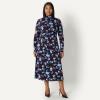 imageAmazon Essentials Demis Pick Womens Fit and Flare LongSleeved Short Maxi DressBurgundy Blue Floral