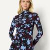 imageAmazon Essentials Demis Pick Womens Fit and Flare LongSleeved Short Maxi DressBurgundy Blue Floral