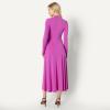 imageAmazon Essentials Demis Pick Womens Fit and Flare LongSleeved Short Maxi DressFuchsia