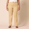 imageAmazon Essentials Womens HighRise SlimFit FullLength StraightLeg Khaki PantTan