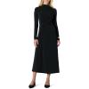 imageAmazon Essentials Demis Pick Womens Fit and Flare LongSleeved Short Maxi DressBlack