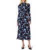 imageAmazon Essentials Demis Pick Womens Fit and Flare LongSleeved Short Maxi DressBurgundy Blue Floral