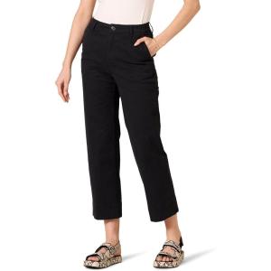 imageAmazon Essentials Womens HighRise SlimFit AnkleLength WideLeg Khaki PantBlack