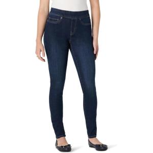 imageAmazon Essentials Womens Stretch Denim MidRise PullOn JeggingDark Wash