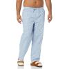 imageAmazon Essentials Mens Cotton Poplin FullLength Pajama Bottoms Pack of 2Ice Blue FlamingoIndigo