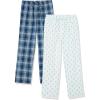 imageAmazon Essentials Mens Cotton Poplin FullLength Pajama Bottoms Pack of 2Navy Plaid