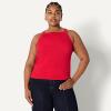 imageAmazon Essentials Demis Pick Womens SlimFit Stretch Rib HighNeck TankRed