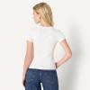 imageAmazon Essentials Demis Pick Womens SlimFit Stretch Rib ShortSleeve TeeWhite