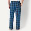 imageAmazon Essentials Mens StraightFit Woven Pajama Pant with PocketsBlue Green Large Plaid