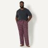 imageAmazon Essentials Mens StraightFit Woven Pajama Pant with PocketsBurgundy Puffin