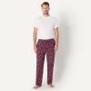 imageAmazon Essentials Mens StraightFit Woven Pajama Pant with PocketsBurgundy Puffin