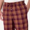 imageAmazon Essentials Mens StraightFit Woven Pajama Pant with PocketsBurgundy Rust Mix Plaid