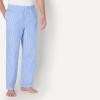 imageAmazon Essentials Mens StraightFit Woven Pajama Pant with PocketsLight Blue Stripe