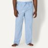 imageAmazon Essentials Mens StraightFit Woven Pajama Pant with PocketsLight Blue Stripe