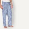 imageAmazon Essentials Mens StraightFit Woven Pajama Pant with PocketsLight Blue White Plaid