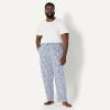 imageAmazon Essentials Mens StraightFit Woven Pajama Pant with PocketsLight Blue White Plaid