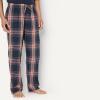 imageAmazon Essentials Mens StraightFit Woven Pajama Pant with PocketsNavy Large Plaid