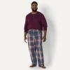 imageAmazon Essentials Mens StraightFit Woven Pajama Pant with PocketsNavy Large Plaid