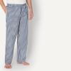 imageAmazon Essentials Mens StraightFit Woven Pajama Pant with PocketsNavy White Gingham