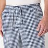 imageAmazon Essentials Mens StraightFit Woven Pajama Pant with PocketsNavy White Gingham
