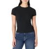 imageAmazon Essentials Demis Pick Womens SlimFit Stretch Rib ShortSleeve TeeBlack