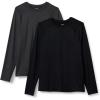 imageAmazon Essentials Mens Active Quick Dry Tech Stretch Lightweight LongSleeve TShirt Available in BigampampTall MultipacksBlackHeather Graphite