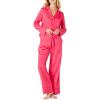 imageAmazon Essentials womens Satin Long Sleeve Shirt and Pant Pajama SetHot Pink