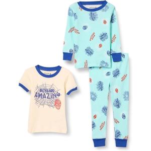 imageAmazon Essentials Boys SnugFit Cotton Pajama Sleepwear Sets3piece Marvel Amazing Spiderman Set