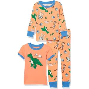 imageAmazon Essentials Boys SnugFit Cotton Pajama Sleepwear Sets3piece Toy Story Rex Set
